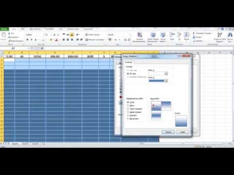 Excel&rsquo;de Tablo Oluşturma