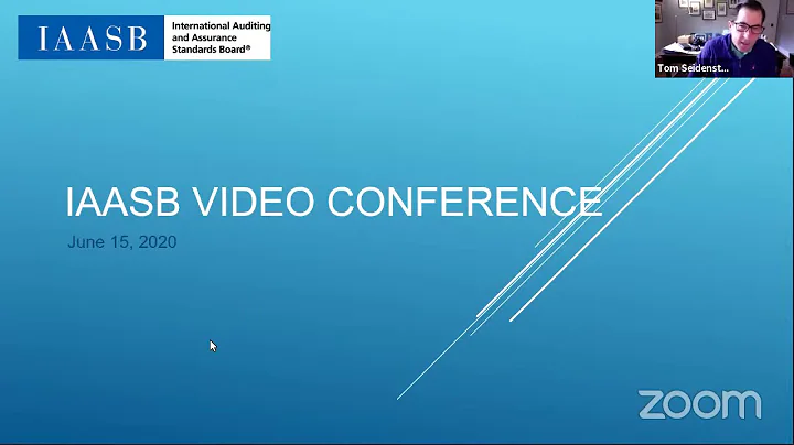 June 2020 IAASB Quarterly Meeting Monday Session (COVID-19 and Technology)