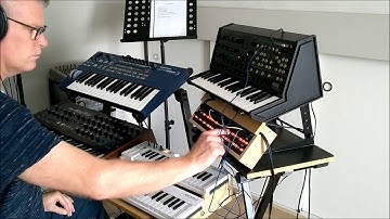 Korg MonoPoly and MS20 mini + 2x SQ10 Sequencer live