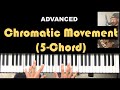 Advanced chromatic movement to the 5chord