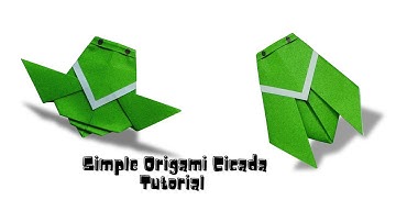 Easy origami cicada tutorial for kids & beginners Simple crafts school projects