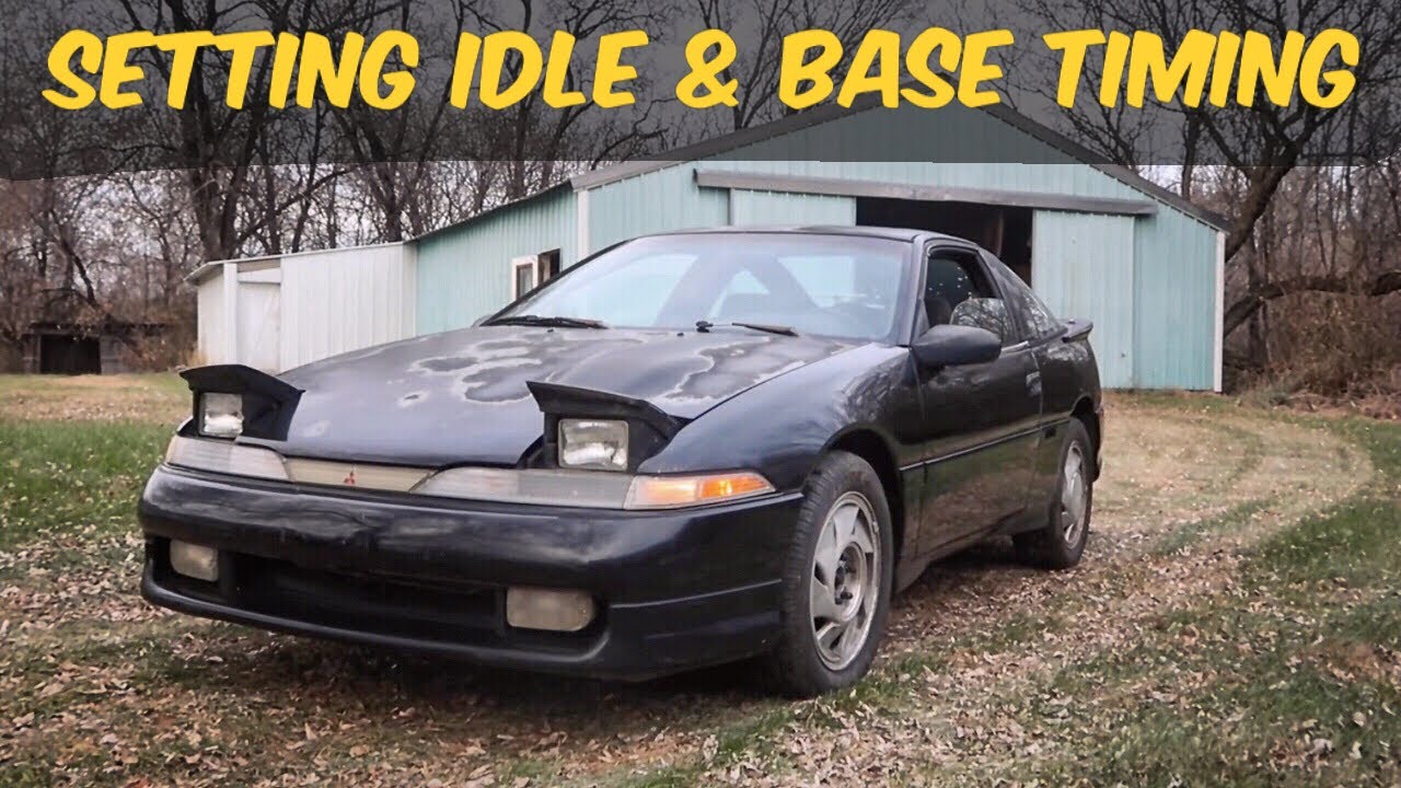 1991 Eclipse Gsx Setting Idle Speed (Isc) And Base Timing - Youtube