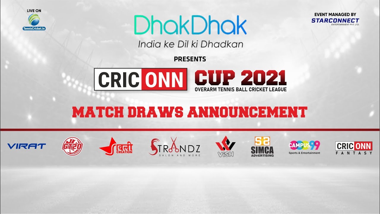CricOnn Cup 2021 Match Draw Announcement