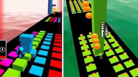 STACK COLORS Game MAX LEVEL 🌈💙🤑 Gameplay All Levels Walkthrough iOS, Android New Game 3D Level 44-45