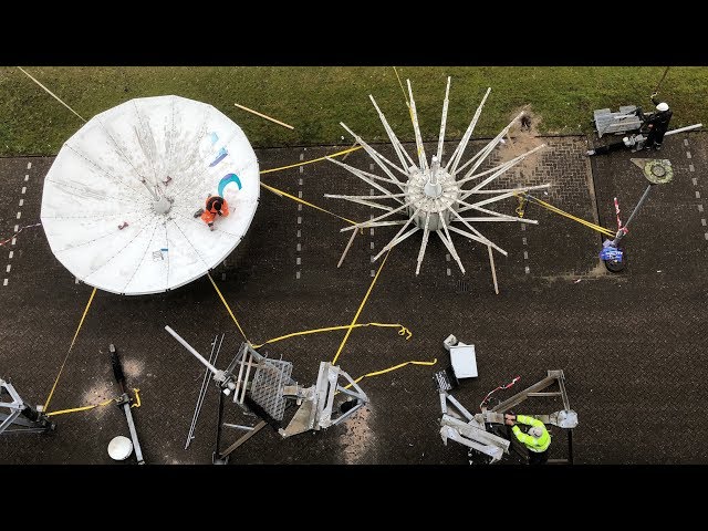 Skybrokers de-installs 30+ satellite antennas in Amsterdam, The Netherlands