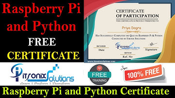 Raspberry Pi and Python Free Certificate - #RaspberryPi #FreeCertificate