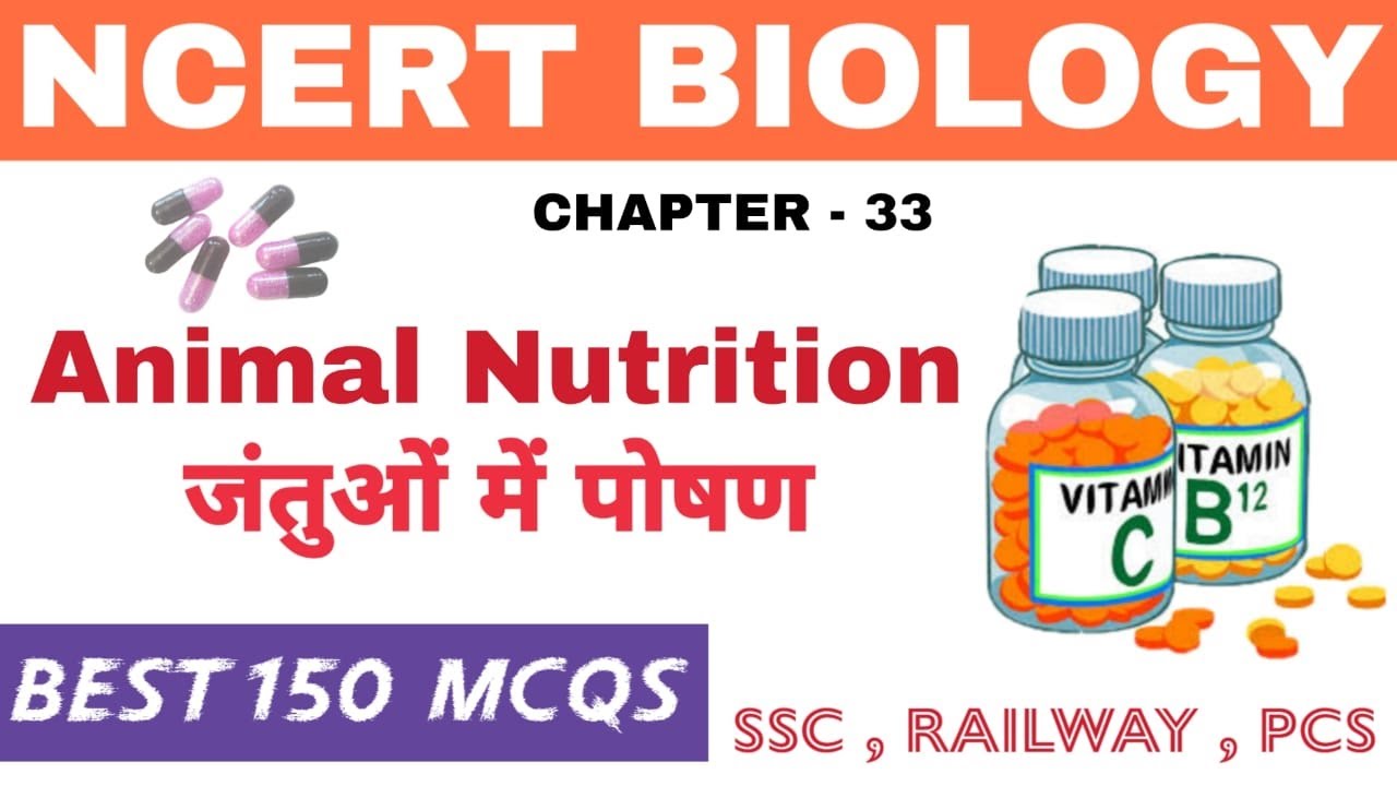 NCERT BIOLOGY-Animal Nutrition | Carbohydrates , Proteins, Fats, Vitamins & Minerals | RRB 2020