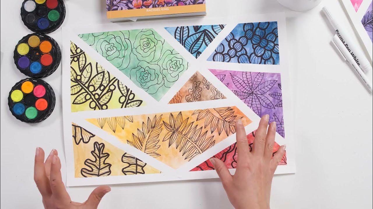 The Art Lounge - Watercolor Resist Painting: Layer your paper with Washi  tape and begin exploring with watercolors. Blending, color mixing, water  movement! Let dry and remove the tape to uncover a