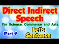 Direct Indirect Speech | Part 9/13 | Detailed Explanation with Examples