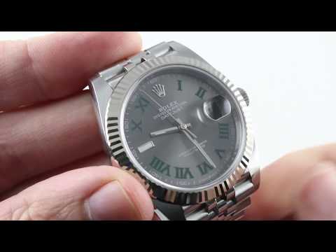 rolex datejust 41 grey green