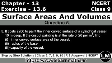 Surface Area and Volumes | Class 9 Exercise 13.6 Question 5 | NCERT | Learn Maths