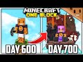 I Spent 700 Days in ONE BLOCK Minecraft… Here's What Happened