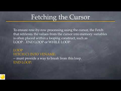 PL23 PLSQL Tutorial Explicit cursors in PL SQL blocks Theory - YouTube