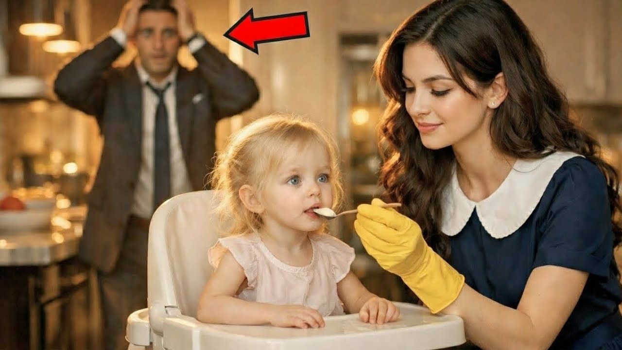 ¡LA HIJA DEL MILLONARIO LLEVABA 3 SEMANAS SIN COMER… HASTA QUE LLEGÓ LA LIMPIADORA MÁS POBRE Y PASÓ 