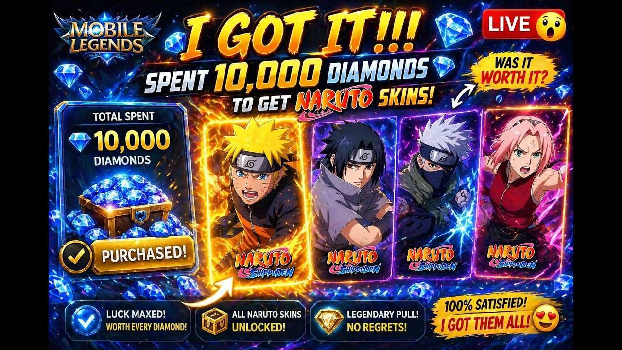 WE REALLY PULLED IT OFF IN MOBILE LEGENDS NARUTO EVENT! #mobilelegends #narutoshippuden