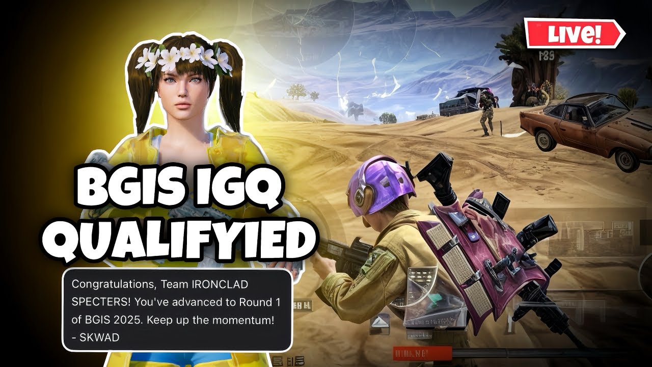 🔴QUALIFIED FOR BGIS ROUND 1 let’s GRIND | #bgmi #bgis2025 # ...