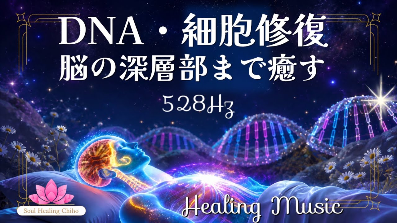 【癒しBGM】聴くだけ 528Hz｜DNA修復・細胞を癒し脳の深層部まで深く癒す音サプリ