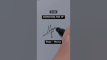 Signature for M | Maria | SbtellME Calligraphy and Handwriting #shorts