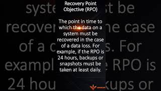 what is a Recovery Point Objective RPO #cybersecurity #learning #education #cyberknowledge #fact