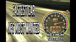 Top 5 Fastest Cars Need For Speed Most Wanted 2005