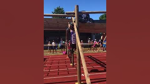 Final wooden  wheels of steel, monkey-bar, vertical net