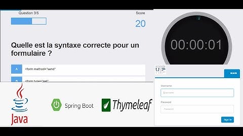 Application Web JAVA EE Spring Boot [E-QCM]