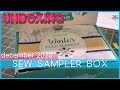 Quilt Subscription Box: Unboxing the December 2020 Sew Sampler Box from Fat Quarter Shop