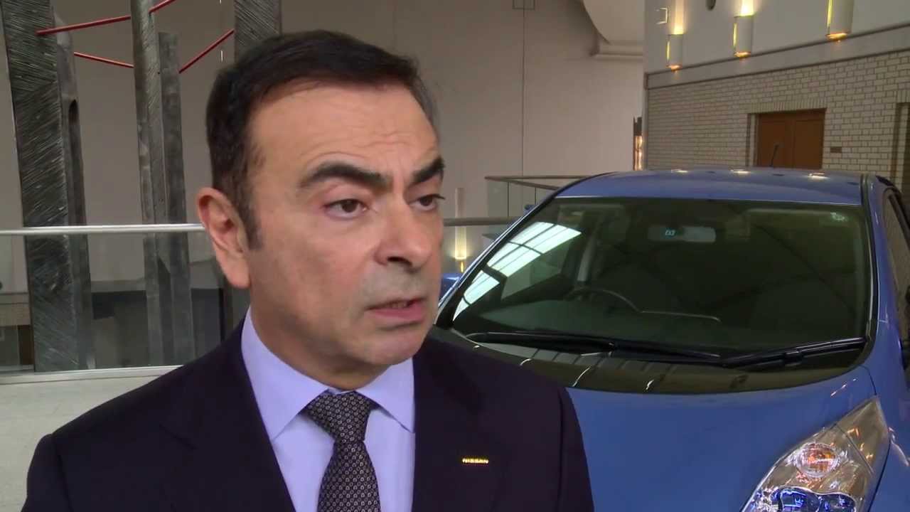 Nissan CEO, Carlos Ghosn, interviewed about electric cars