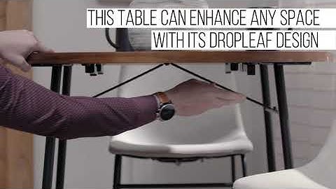 Jacob 36" Drop Leaf Veneer Dining Table - Dark Walnut