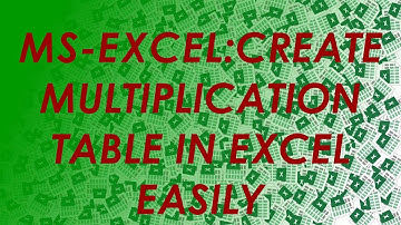 How To Built: Excel Multiplication Table using Mixed Refrence - Simplified