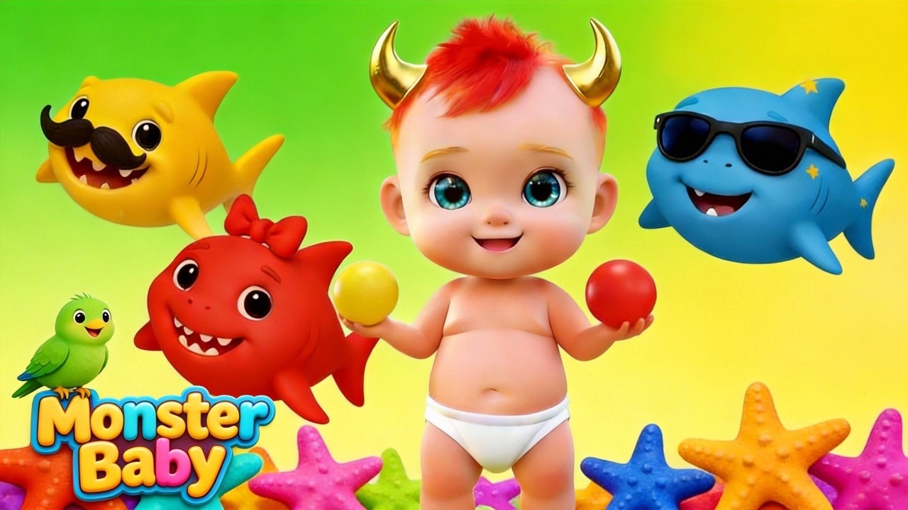 رقصة بيبي شارك | Monster Baby Red | أناشيد الأطفال