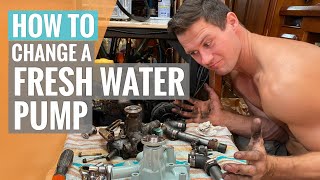 How to Replace a Fresh Water Pump on Sailboat - Yanmar Diesel Engine   - Ep 10