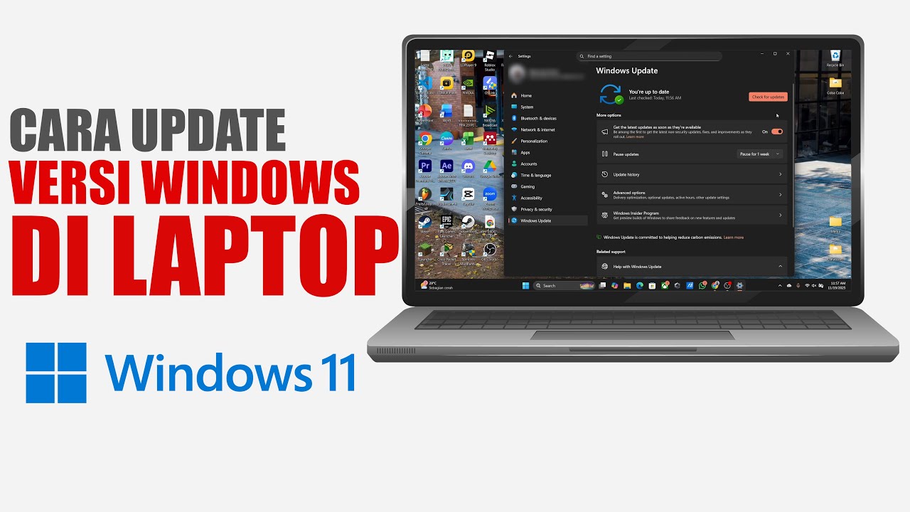 Cara Update Versi Windows Pada Laptop Windows 11 - YouTube