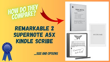 Comparison of Kindle Scribe, reMarkable 2, and Supernote A5X options/sizes #eink #digitalnotes
