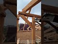 Traditional Timber Roof Joint Installation | Manual Wooden Frame Connection Technique
