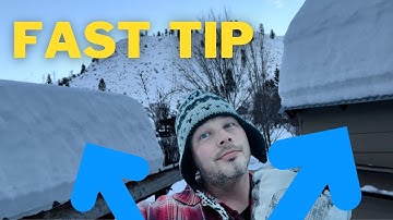 Snow Removal Tip For The ROOF | How To Get Snow Off My Roof