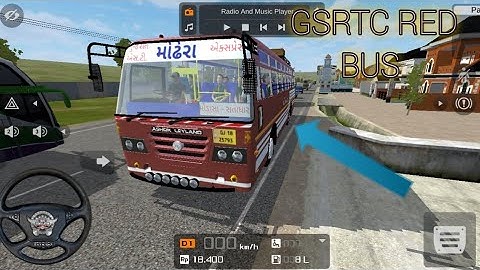 BUS SIMULATOR INDONESIA INDIAN BUS MOD GSRTC RED BUS DRIVING (GSRTC BUS MOD AND LIVERY)