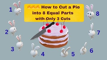 🔥🔥🔥 How to Cut a Pie into 8 Equal Parts with Only 3 Cuts | Fun Brain Puzzle