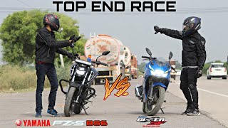 Yamaha FZ-S V3 BS6 vs Suzuki gixxer sf || Top end race || Highway battle || ft.shubham yaduvanshi