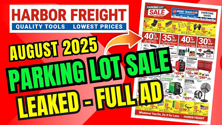Harbor Freight August 2025 Leaked Parking Lot Sale FULL FLYER ALL PAGES Included