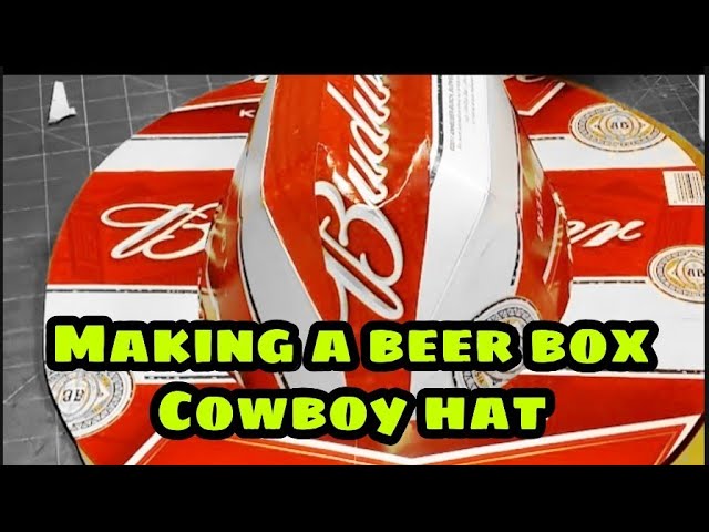 How to make a beer box cowboy hat - YouTube