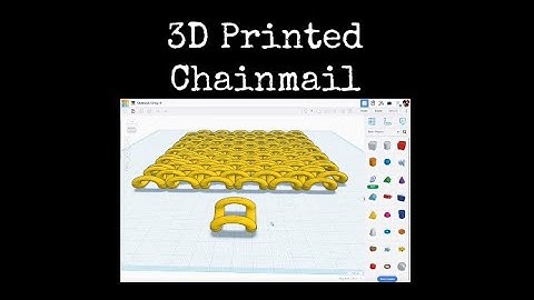 TinkerCAD Tips!  3D Printed Chainmail Designs.        #tinkercad #caddesign #3dprintable #3dprinting