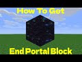 How To Get A End Portal Block In Minecraft (Bedrock)