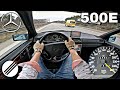 Mercedesbenz w124 500e top speed drive on german autobahn