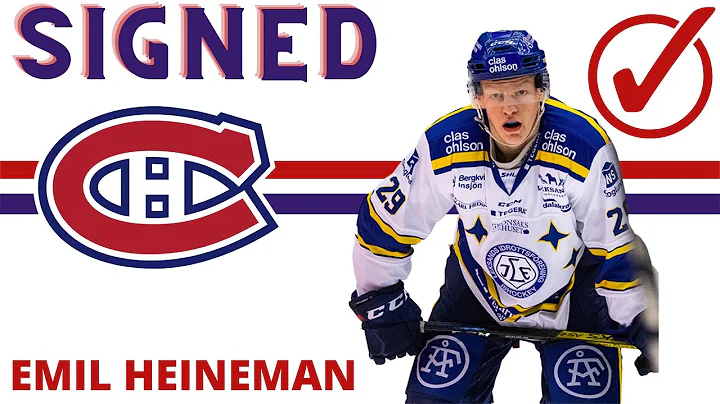 MONTREAL CANADIENS SIGNED EMIL HEINEMAN  3 YEARS ELC