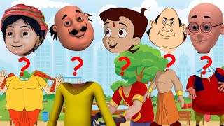 Wrong Head Puzzle | Match the Right Head | Gopal bhar,motu patlu,shiva, choota bheem | #kids #puzzle screenshot 1