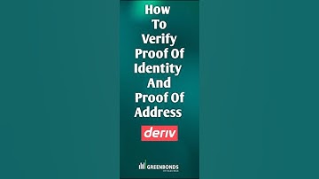 How To Upload & Verify Proof Of Identity &Address On Deriv | GreenBonds #deriv #Mt5