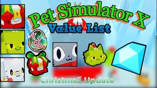 NEW UPDATED* F2P GUIDE Christmas Pet Value List in Pet Simulator X  *Christmas Update* 