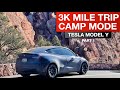 Tesla Model Y Camp Mode Road Trip 3k Miles Part 1