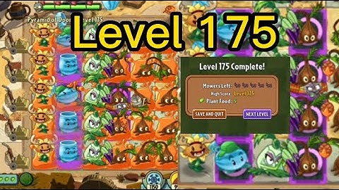 Endless Level 175 Pyramid of doom Plants vs zombies 2 | Pvz2 Team Winter melon, Pokra, Sap fling